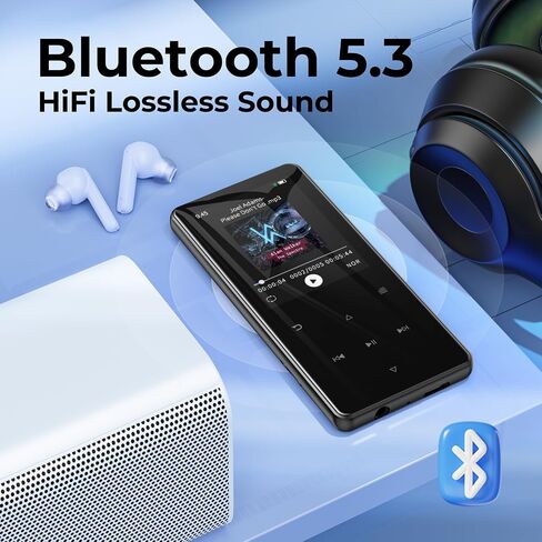 64GB MP3 Player with Bluetooth 5.3 for Kids, 2.4''Screen, Built-in Speaker in Saudi Arabia