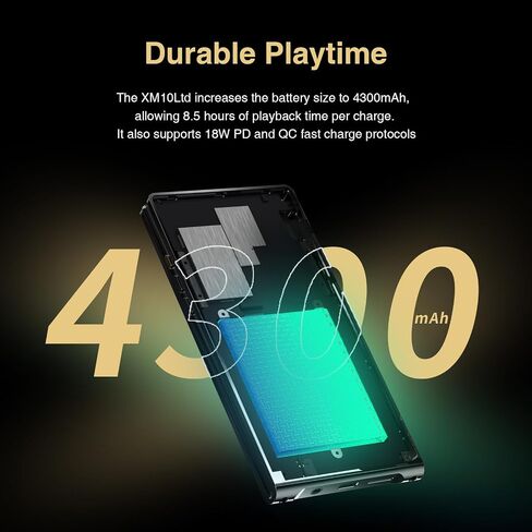 SHANLING Onix XM10 Ltd Portable Player+Leather Case,First High-End Android 13 DAP by Onix,Flagship,AK4191+AK4499EX DAC,Qualcomm 665 CPU, 6GB+128 GB,768 kHz/32 bit,DSD1024,877mW@32Ω,6-in Screen in Saudi Arabia