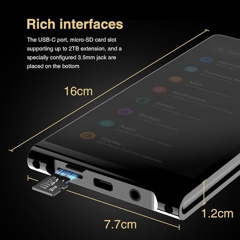 SHANLING Onix XM10 Ltd Portable Player+Leather Case,First High-End Android 13 DAP by Onix,Flagship,AK4191+AK4499EX DAC,Qualcomm 665 CPU, 6GB+128 GB,768 kHz/32 bit,DSD1024,877mW@32Ω,6-in Screen in Saudi Arabia