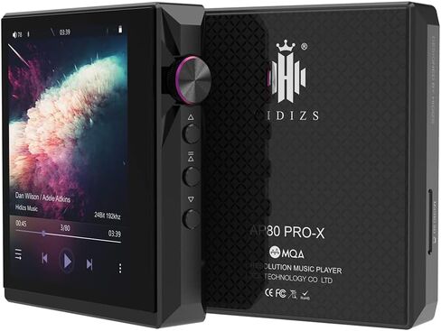 HIDIZS AP80 Pro-X MP3 Player with Bluetooth, Digital Audio Player, Dual ESS9219C Dac Chips, 0.0015% THD+N, DSD256 Native Decoding, MQA LDAC, FLAC, Black in Kuwait