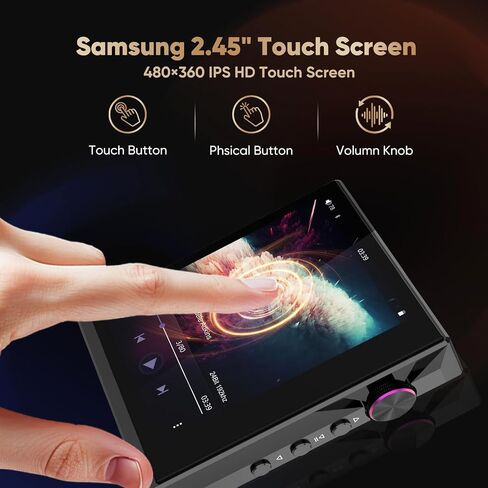 HIDIZS AP80 Pro-X MP3 Player with Bluetooth, Digital Audio Player, Dual ESS9219C Dac Chips, 0.0015% THD+N, DSD256 Native Decoding, MQA LDAC, FLAC, Black in Kuwait
