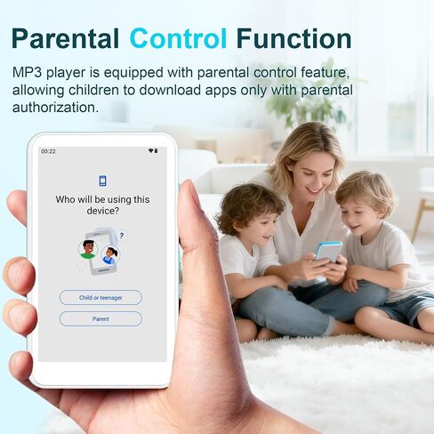 SWOFY 160GB MP3 Player with Bluetooth and WiFi – D08 Music Player with Spotify,Pandora,Audible,FM Radio, 4" Touchscreen, Built-in Speaker, Android 13 .0 MP4 Player Supports Play Store in Kuwait