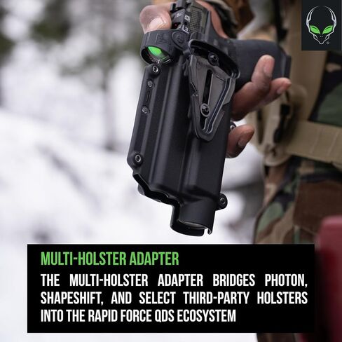 محول Alien Gear Rapid Force متعدد الحافظة - يحول الفوتون وShapeShift وحافظات الطرف الثالث إلى Rapid Force QDS - متوافق مع منصات الساق الساقطة والحزام والمجداف والمولي in Kuwait