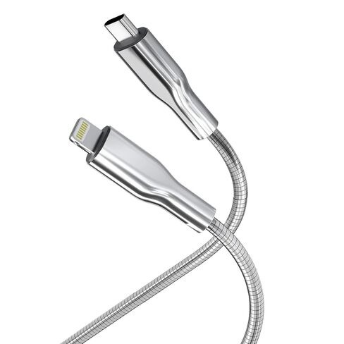 6.6FT Metal Braided USB C to Lightning Cable - Chew Proof iPhone Charger Cord [MFi,3A,Data,CarPlay] Metal Lightning Charger USB C,Dog & Cat Proof Type C to Lightning Cable for iPhone14 13 12 11 X 8 7 in Saudi Arabia