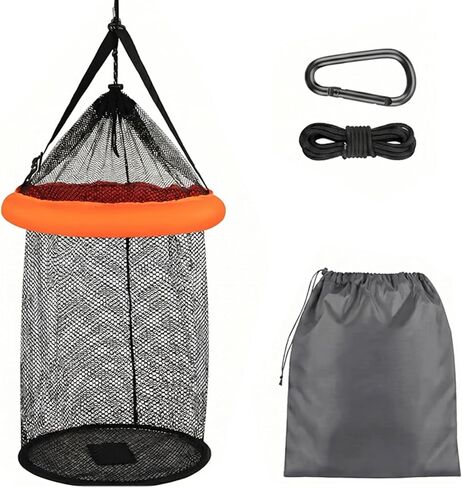 Foldable Floating Fish Basket Portable Collapsible Fishing Net in Kuwait