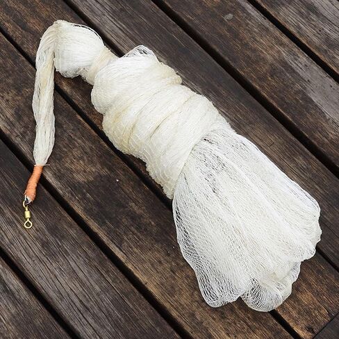 Fishing Net Old-Fashioned Traditional Cast Net Sinking Hand Cast Fishing Net Easy to Cast Thickened Multifilament Heavy-Duty Cast Net Tire Line Radius of 2.5/3/3.5/4m, white in Kuwait