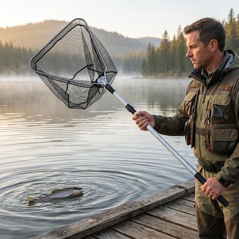 Telescopic Fishing Net – Collapsible Dip Net for Minnows & Bait in Saudi Arabia
