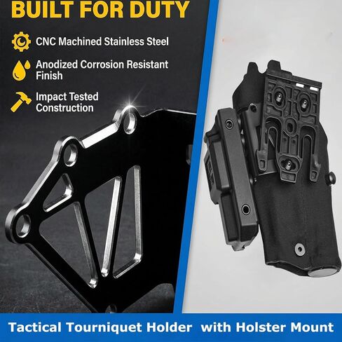 Tourniquet Holder for Gun Holster, Tactical TQ Holster w/QLS Adapter Mount, Fits 3-Hole Pattern & QLS Platforms, Police Gear in Kuwait