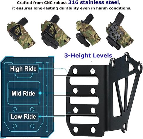 Tourniquet Holder for Gun Holster, Tactical TQ Holster w/QLS Adapter Mount, Fits 3-Hole Pattern & QLS Platforms, Police Gear in Kuwait