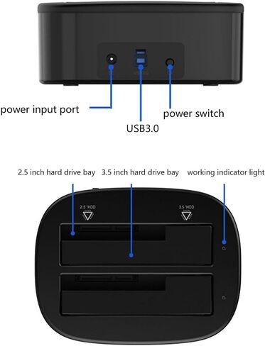 Plastics Hard Drive Dock with Wide Compatibility and Efficient Cooling External Storage Base for Home Use USB Docking Station in Kuwait