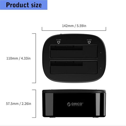 Plastics Hard Drive Dock with Wide Compatibility and Efficient Cooling External Storage Base for Home Use USB Docking Station in Kuwait