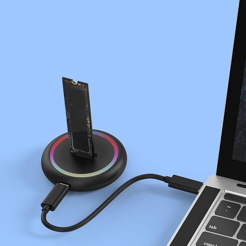 M.2 NVMe SSD Reader Adapter, 10Gbps USB C Docking Station with Toaster Design for 2230 2242 2260 2280mm Drives, Compatible with in Saudi Arabia