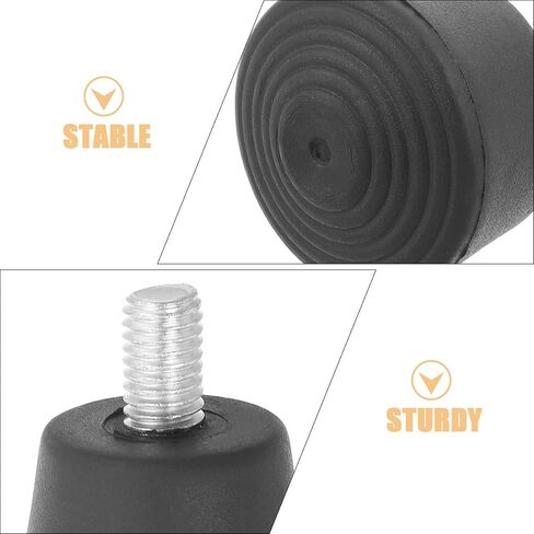 UKCOCO Anti-Slip Rubber Feet Replacement with Surface Grip and Vibration Absorption 3pcs Sturdy Black Rubber for Camera Tripod and Monopod for Indoor and Outdoor Photography Accessories in Saudi Arabia