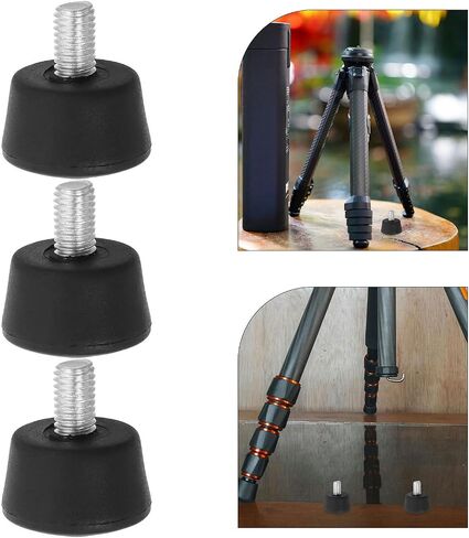 UKCOCO Anti-Slip Rubber Feet Replacement with Surface Grip and Vibration Absorption 3pcs Sturdy Black Rubber for Camera Tripod and Monopod for Indoor and Outdoor Photography Accessories in Saudi Arabia