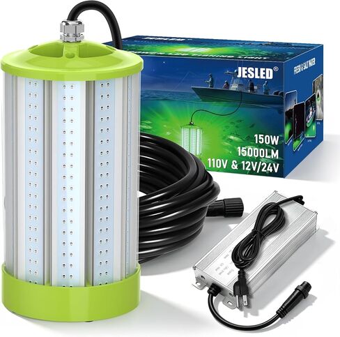 JESLED 110V & 12V/24V Underwater Green Fishing Light, 80W in Kuwait