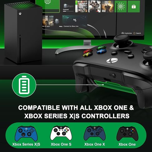 DINOSTRIKE 6x3600mWh Rechargeable Battery for X-1/Series X|S Controllers, X-Series X Controller Battery Charger Station for X-1/One S/One X/Elite(6 Packs) in Kuwait