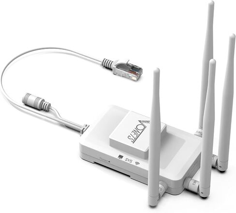 Vonets 1800Mbps WiFi to Ethernet Adapter 5.8GHz Wireless Bridge, 2-Port Gigabit PoE Compatible, WiFi Bridge for 4K Streaming/Gaming/Smart TV, Home/Enterprise Multi-Mode Use in Kuwait