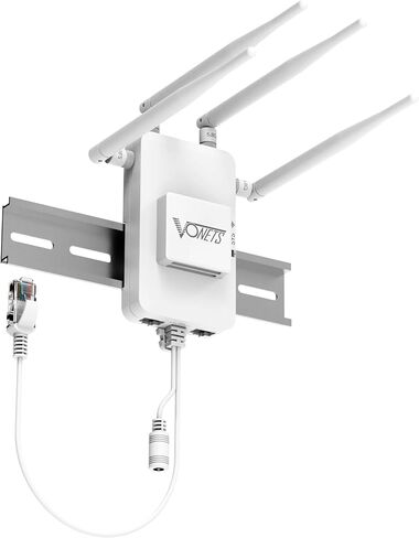 Vonets 1800Mbps WiFi to Ethernet Adapter 5.8GHz Wireless Bridge, 2-Port Gigabit PoE Compatible, WiFi Bridge for 4K Streaming/Gaming/Smart TV, Home/Enterprise Multi-Mode Use in Kuwait