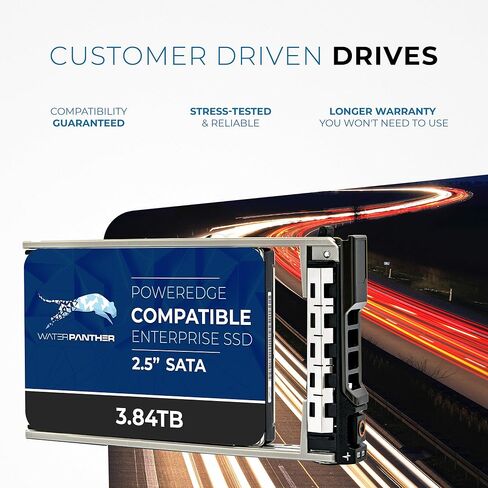Water Panther 3.84TB SAS 12Gbps 2.5-Inch x 15mm Enterprise SSD in 13G Tray Compatible with Dell PowerEdge Servers 0N85XX 0XCRDV R430 R730 R220 R210 R820 R510 (Renewed) in Saudi Arabia