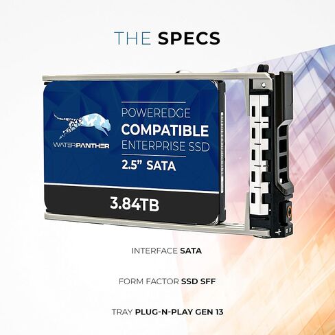 Water Panther 3.84TB SAS 12Gbps 2.5-Inch x 15mm Enterprise SSD in 13G Tray Compatible with Dell PowerEdge Servers 0N85XX 0XCRDV R430 R730 R220 R210 R820 R510 (Renewed) in Saudi Arabia
