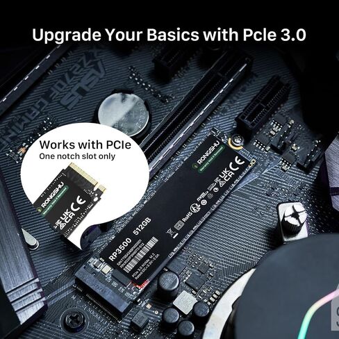 1TB NVMe SSD M.2 SSD PCIe 3.0×4, Read Up to 3,500 MB/s, M.2 2280 Internal Soild State Drive, SLC Cache 3D NAND TLC, Compatible with Laptop and PC Desktops (RP3500) in Kuwait