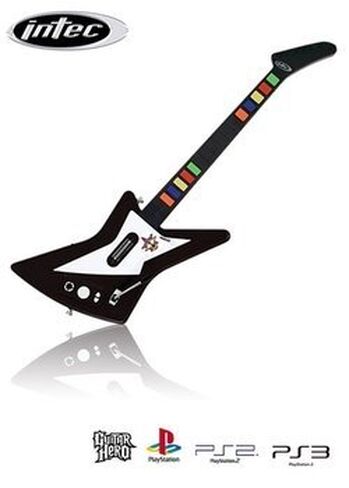 Intec Rock Icon PS3، PS2 جيتار لاسلكي متوافق مع جيتار هيرو، جيتار هيرو II، جيتار هيرو III وRockband in Kuwait