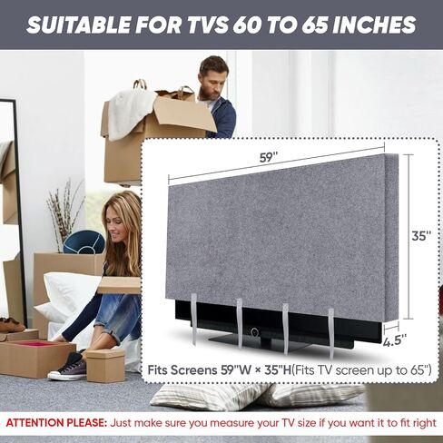 TV Cover for Moving & Packing 60"-65" Felt Flat Screens TV Wrap Protector in Kuwait