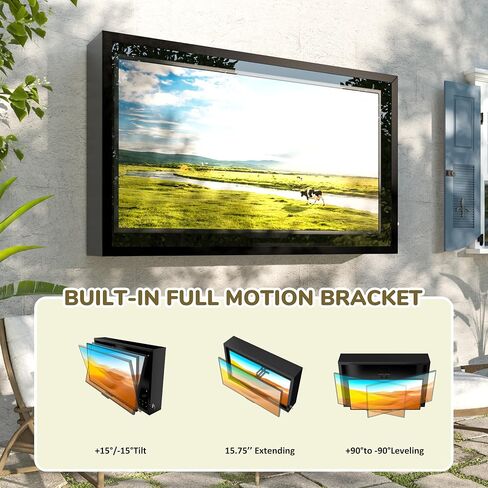 BlueWish 55 IN Outdoor TV Enclosure, Iron Weatherproof TV Protector Cover in Saudi Arabia