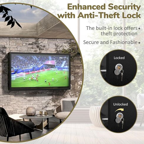 BlueWish 55 IN Outdoor TV Enclosure, Iron Weatherproof TV Protector Cover in Saudi Arabia