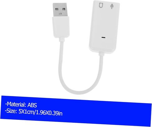 COHEALI 2Pcs Durable USB Sound Card Adapter Plug Play External Audio Converter for Laptop and High Sound Quality with Noise Reduction No Driver Needed for Headsets in Saudi Arabia