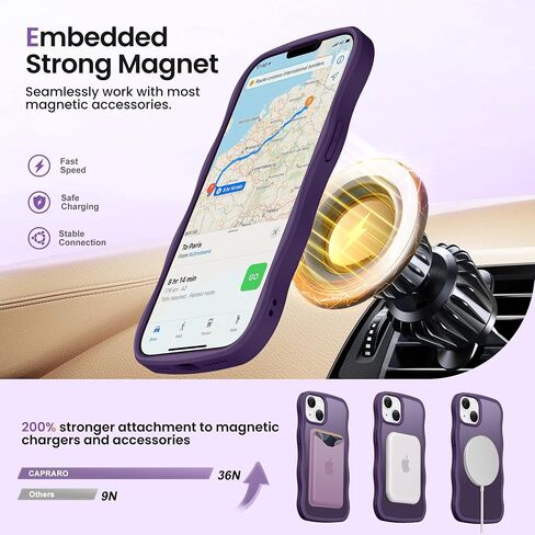 CAPRARO for iPhone 17 Pro Max Case with Magnetic Stand, Rose Gold in Kuwait