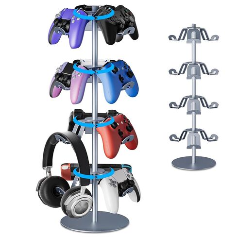 Gaming Controller Holder Aluminum Alloy 4 Layers,360-degree rotatable Headphone Stand,Gaming Controller Stand for Xbox PS5 PS4 Switch,Gaming Controller Headset Holder for Gaming Accessories in Saudi Arabia