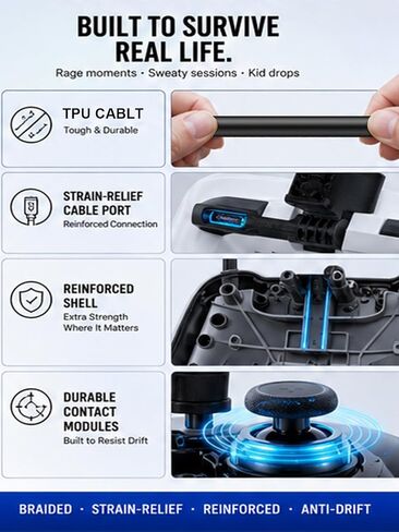 Enstixsm Wired Controller for Xbox,Turbo Macro,RGB Light,Gaming,White in Saudi Arabia