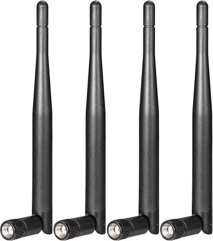 Bingfu Dual Band WiFi Antenna 2.4GHz 5GHz 5.8GHz 3dBi RP-SMA Male Antenna Replacement (4-Pack) for WiFi Router Wireless Network Card USB Adapter Security IP Camera Video Surveillance Monitor in Saudi Arabia