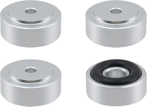 Crapyt Speaker Isolation Feet, Aluminum Alloy Silver Round Furniture Foot Pad for Recorder, CD DVD Players, Turntable Recorders, 4 Pcs 20 mm x 8 mm in Saudi Arabia