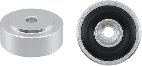 Crapyt Speaker Isolation Feet, Aluminum Alloy Silver Round Furniture Foot Pad for Recorder, CD DVD Players, Turntable Recorders, 4 Pcs 20 mm x 8 mm in Saudi Arabia
