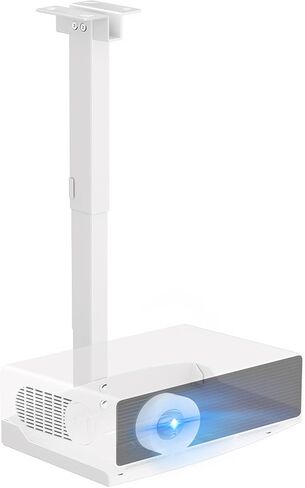 Projector Ceiling Mount with Tray, Adjustable Universal Bracket, White in Saudi Arabia