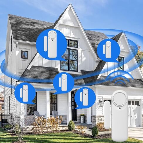 Loopo Smart WiFi Door & Window Alarm Sensor Chime, 100dB Wireless Door Chime with App Alerts, Tuya Smart Life, Compatible with Alexa & Google, No Hub Required, for Home Kids Safety, 1-Pack in Saudi Arabia