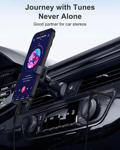 Coiled USB C to 3.5mm Audio Aux Jack Cable for iPhone, Car Play Aux Cord in Saudi Arabia