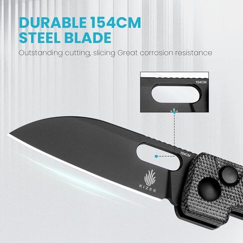 Kizer Banish Folding Pocket Knife, 2.3" 154CM Steel Blade Small EDC Knife in Saudi Arabia