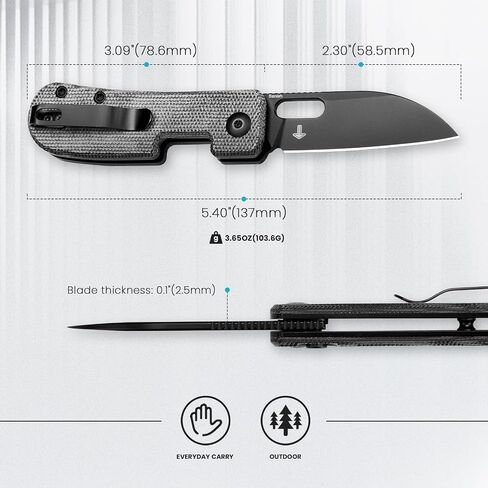 Kizer Banish Folding Pocket Knife, 2.3" 154CM Steel Blade Small EDC Knife in Saudi Arabia