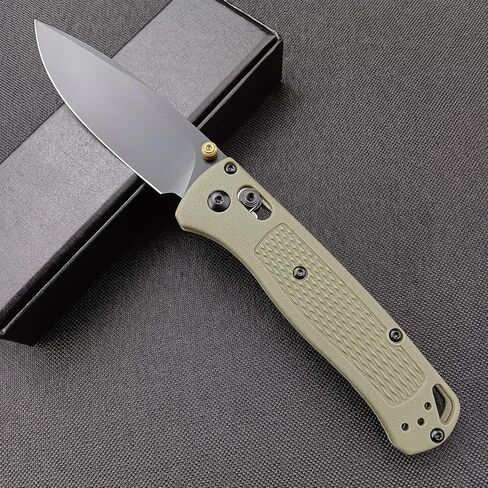 HUAAO EDC Folding Pocket Knife, 3'' Razor Sharp Coated Finish, Plain Edge, Grivory Handle with Belt Clip, Thumb Stud Manual Open (Black Blade) in Saudi Arabia