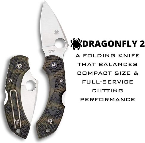 Spyderco Dragonfly 2 Lightweight Folding Pocket Knife, PlainEdge in Saudi Arabia