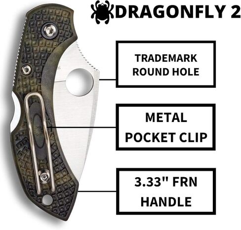 Spyderco Dragonfly 2 Lightweight Folding Pocket Knife, PlainEdge in Saudi Arabia