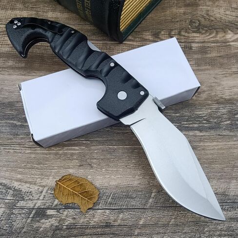 10.4in Unisex Adult Lockback Folding Knife - Tri-Ad Lock Pocket Knife with AUS8 Steel blade and Nylon Glass Fiber Handle，Thumb Plate and Belt Clip, for EDC Camping Hunting Survival in Saudi Arabia