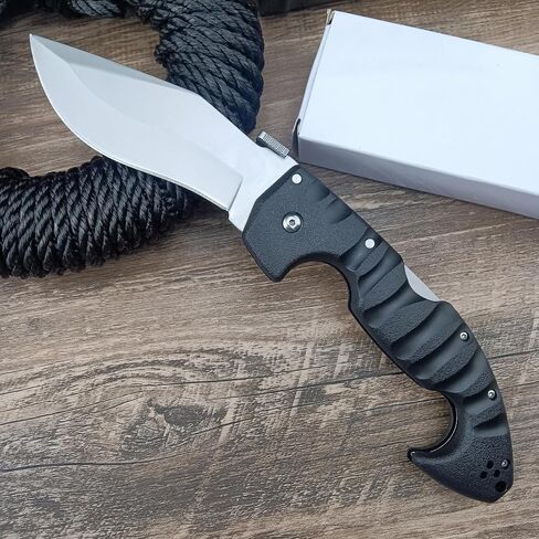 10.4in Unisex Adult Lockback Folding Knife - Tri-Ad Lock Pocket Knife with AUS8 Steel blade and Nylon Glass Fiber Handle，Thumb Plate and Belt Clip, for EDC Camping Hunting Survival in Saudi Arabia