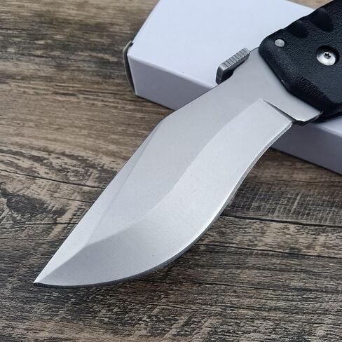 10.4in Unisex Adult Lockback Folding Knife - Tri-Ad Lock Pocket Knife with AUS8 Steel blade and Nylon Glass Fiber Handle，Thumb Plate and Belt Clip, for EDC Camping Hunting Survival in Saudi Arabia