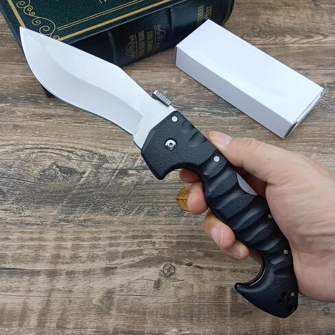 10.4in Unisex Adult Lockback Folding Knife - Tri-Ad Lock Pocket Knife with AUS8 Steel blade and Nylon Glass Fiber Handle，Thumb Plate and Belt Clip, for EDC Camping Hunting Survival in Saudi Arabia