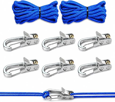 6-Pack Paracord Adjusters,Rope Tightening Tool & Tensioner,Rope with Roller Tensioner Heavy-Duty Tie Down for Camping, Tarps, Guy Lines, Boating & Outdoor Gear in Saudi Arabia