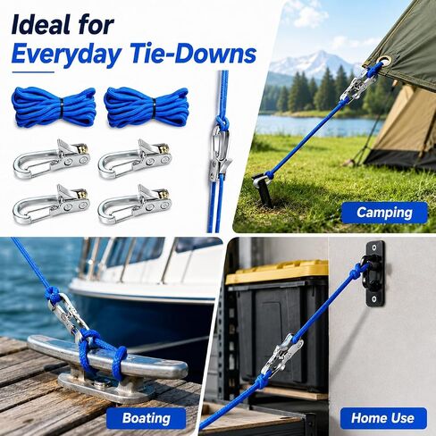 6-Pack Paracord Adjusters,Rope Tightening Tool & Tensioner,Rope with Roller Tensioner Heavy-Duty Tie Down for Camping, Tarps, Guy Lines, Boating & Outdoor Gear in Saudi Arabia